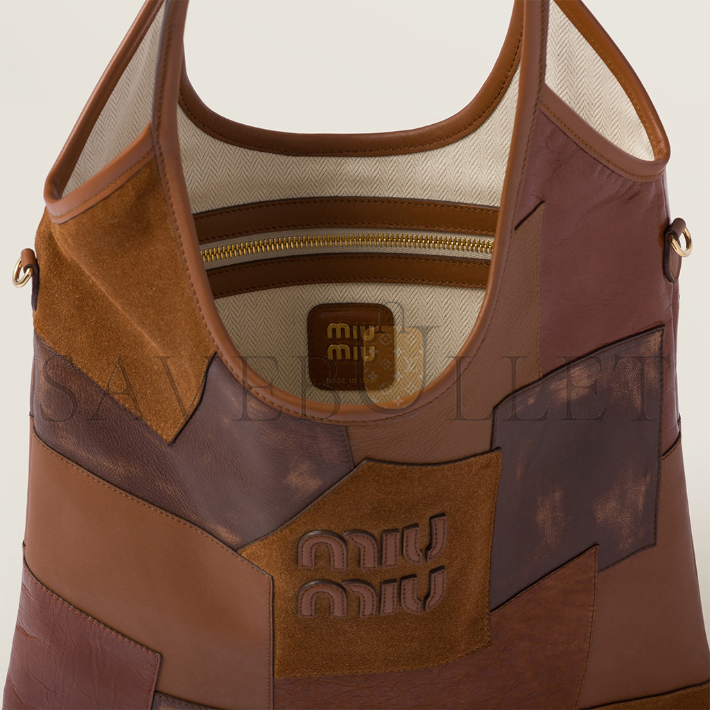 MIU MIU IVY LEATHER PATCHWORK BAG 5BG231 (40*35cm)